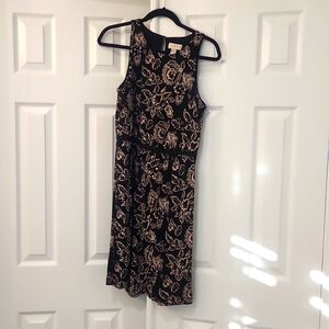 Loft black and cream dress, size Medium